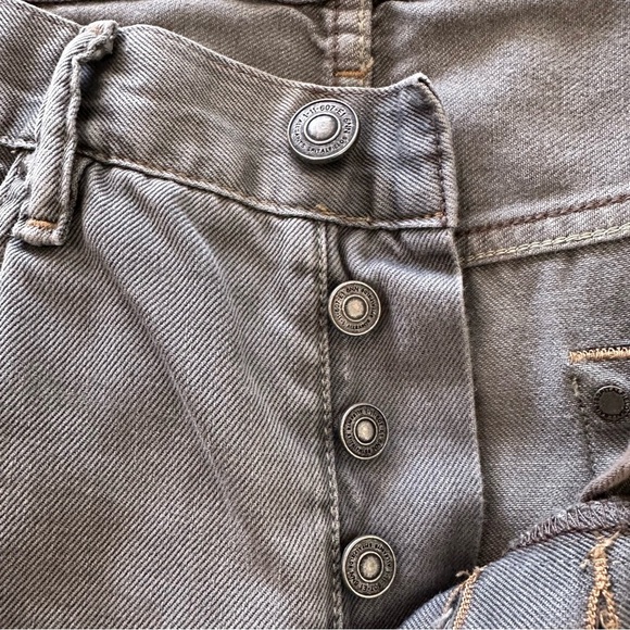 Allsaints Spitalfields Men’s Gray Jacks Place Straight Slim Leg Jeans 30x33 - Picture 4 of 8